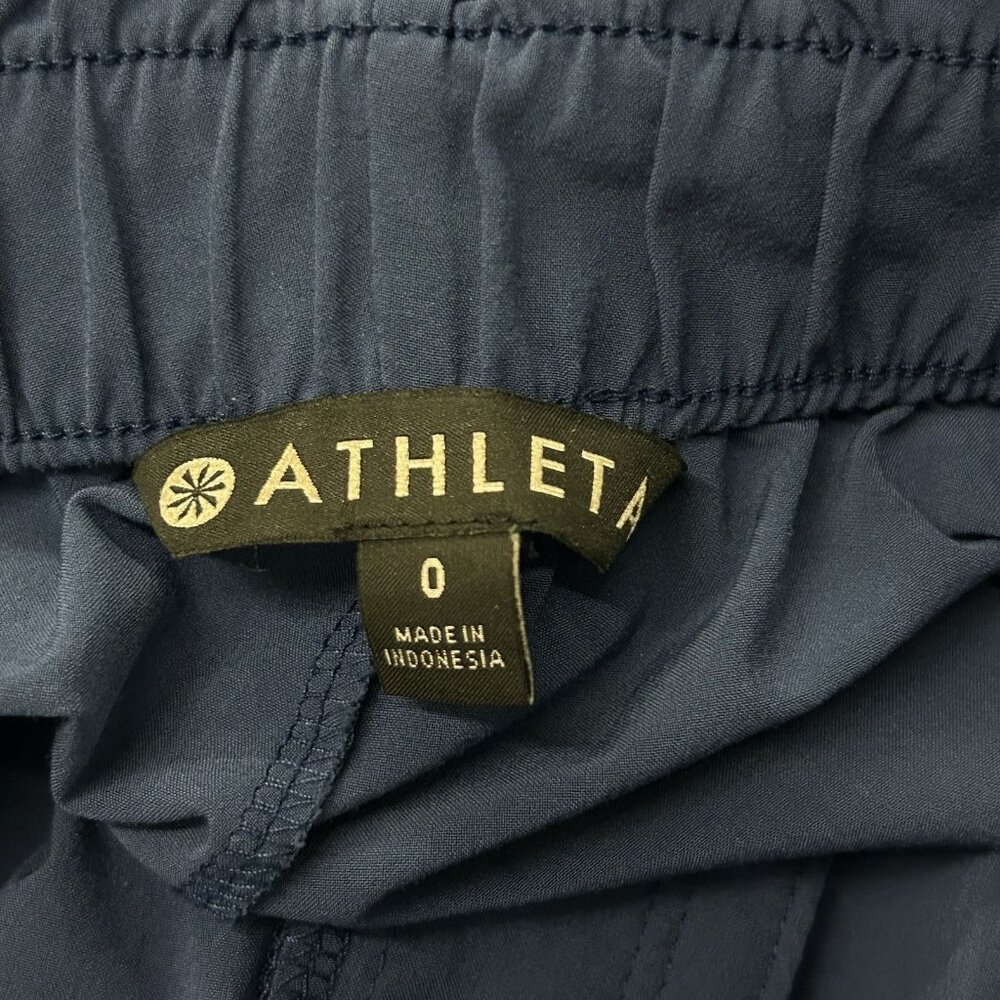 Athleta Women’s Size 0 Skyline Paperbag Waist Pant Damask Blue - Picture 3 of 16